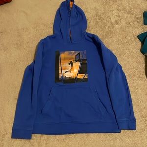 Cool, basketball hoodie for boys full blue nice looking picture